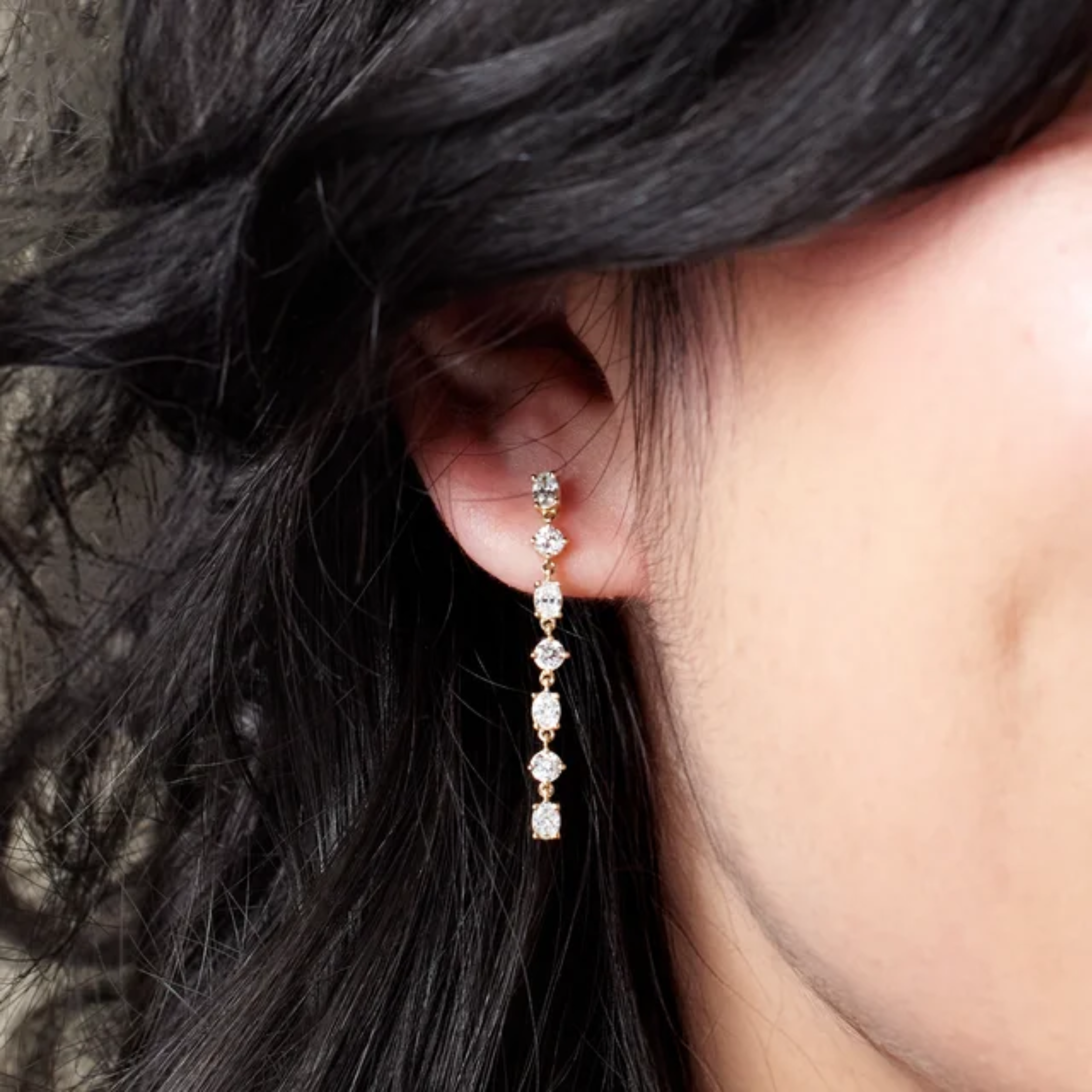 1 1/5 CTW Lab-Grown Diamond Dangle Earrings