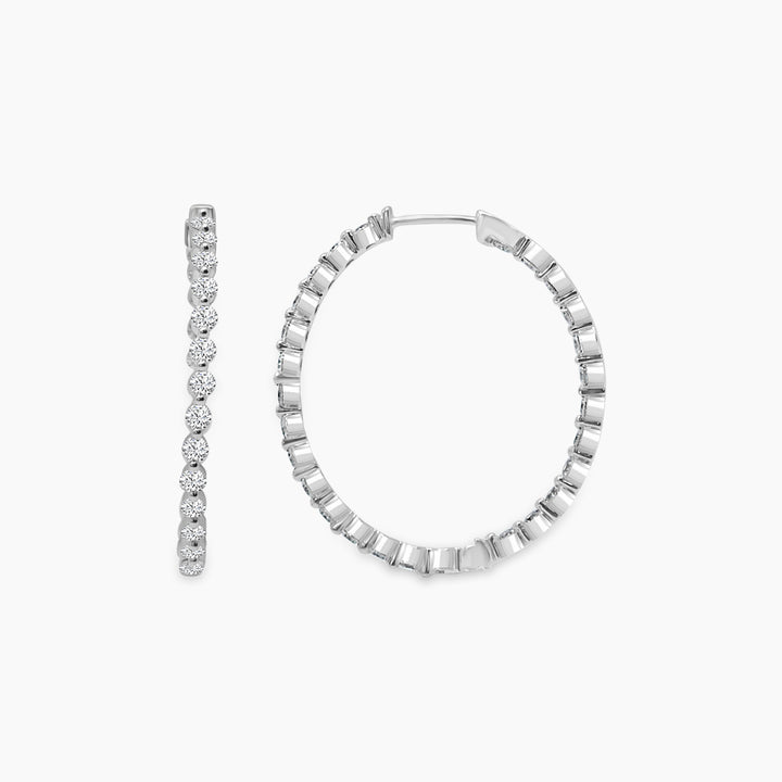2.00 CTW Lab Grown Diamond Hoop Earring
