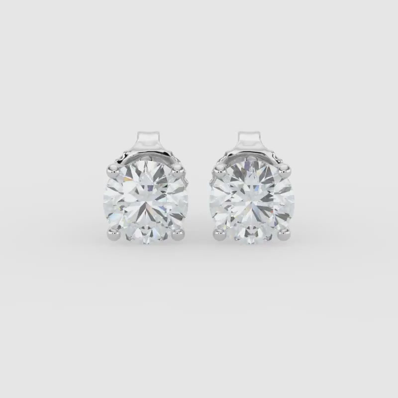 3 CTW Grown Diamond Stud Earrings in 14K Gold