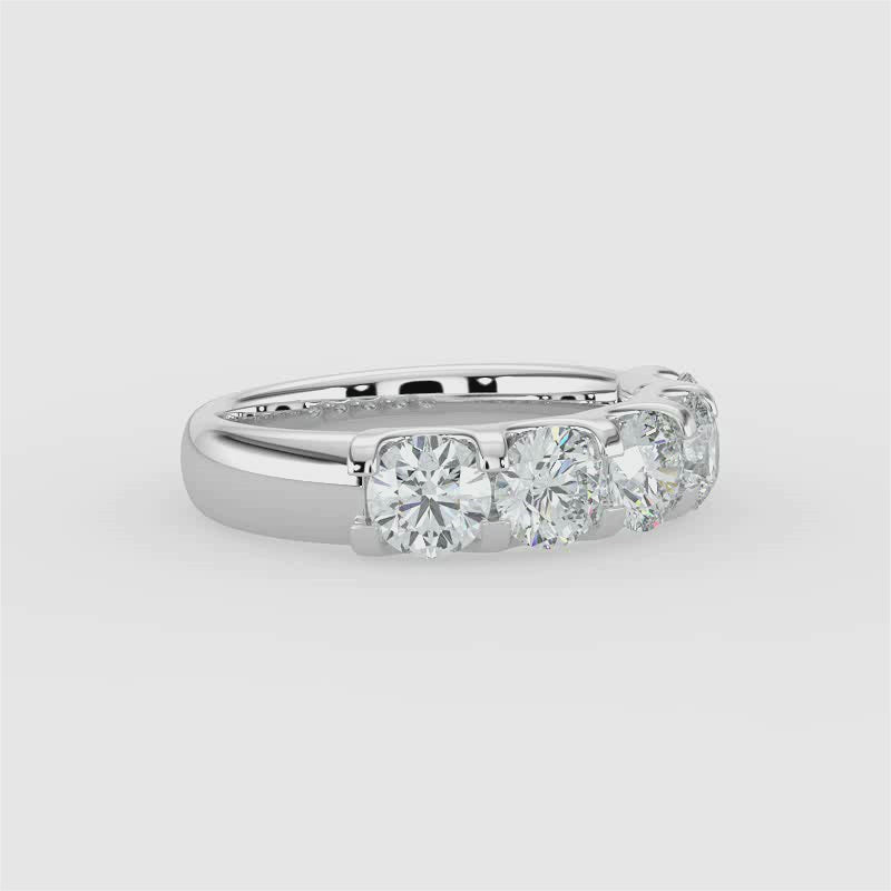 2.00 CTW Five Stone Diamond Band In U-Prong Setting