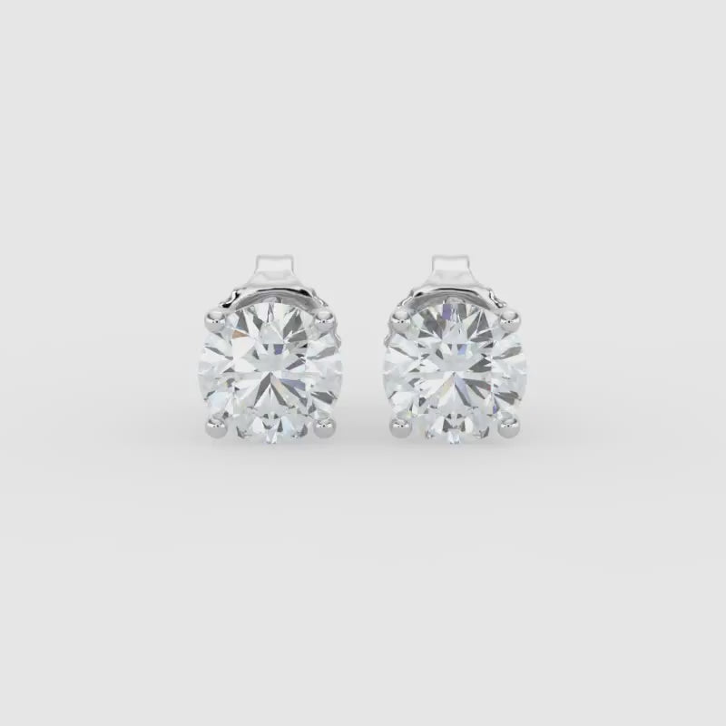 2.5 CTW Grown Diamond Stud Earrings in 14K Gold