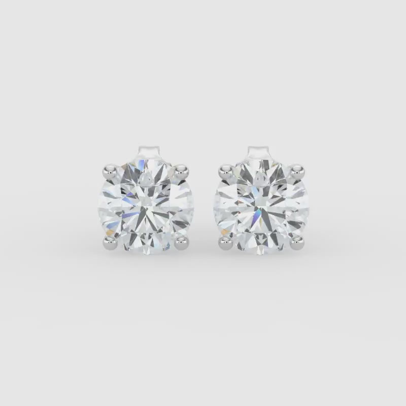 4 CTW Grown Diamond Stud Earrings in 14K Gold