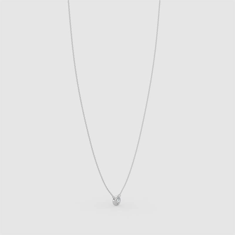 Classic 0.20 CTW Diamond Station Necklace With 1 Stone