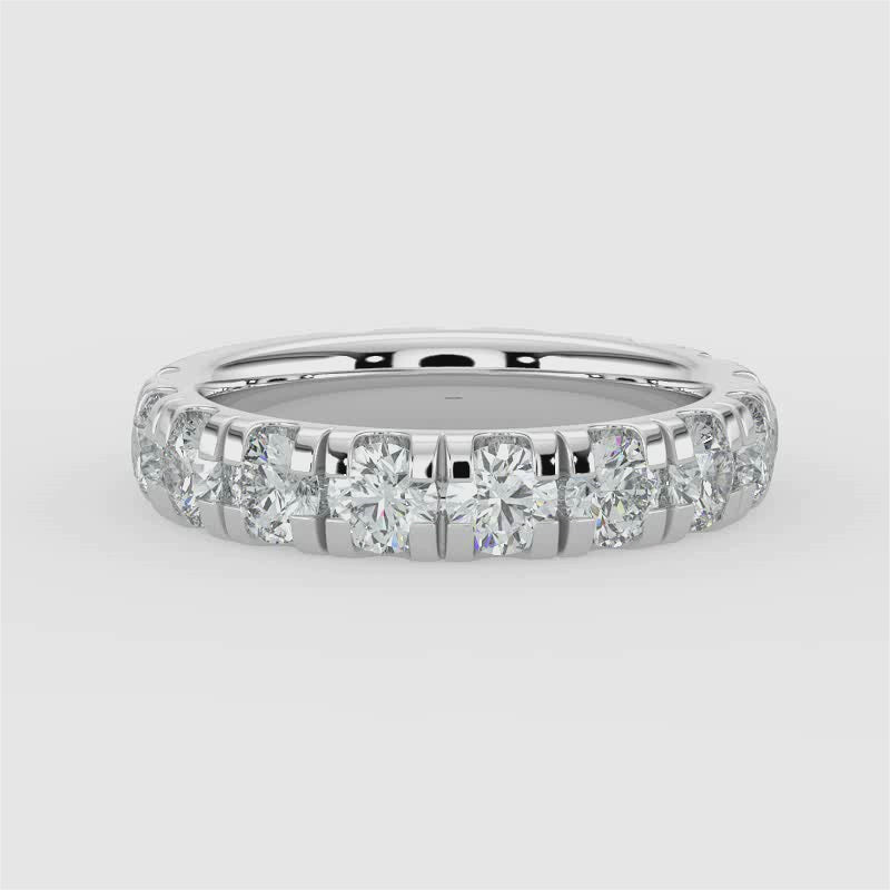 2.25 CTW Full Diamond Band In U-Prong Setting