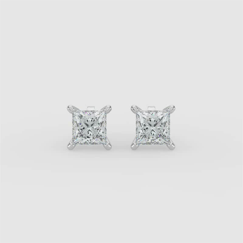 1 CTW Grown Diamond Stud Earrings in 14K Gold