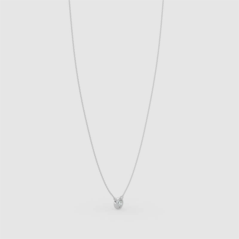 Classic 0.33 CTW Diamond Station Necklace With 1 Stone