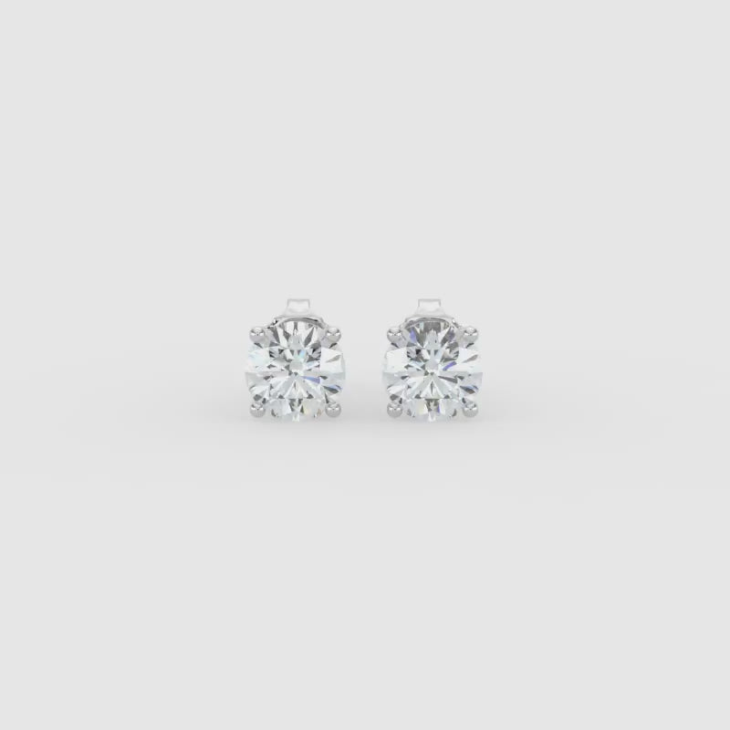 0.75 CTW Grown Diamond Stud Earrings in 14K Gold