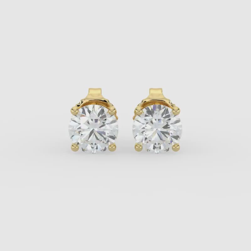 2.5 CTW Grown Diamond Stud Earrings in 14K Gold