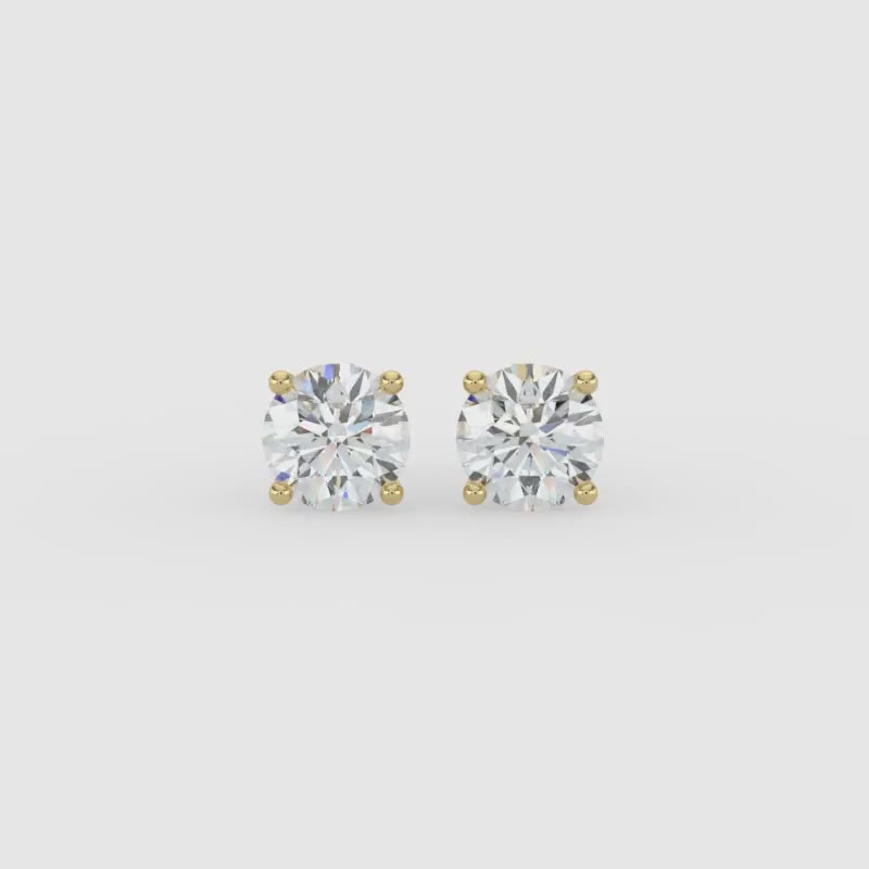 1.5 CTW Grown Diamond Stud Earrings in 14K Gold