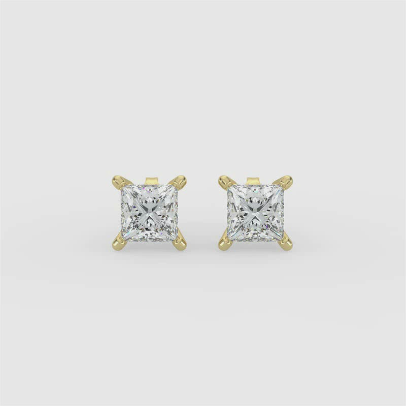 1 CTW Grown Diamond Stud Earrings in 14K Gold
