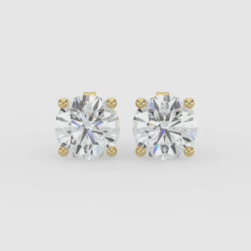5 CTW Grown Diamond Stud Earrings in 14K Gold
