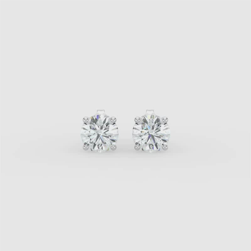 1 CTW Grown Diamond Stud Earrings in 14K Gold
