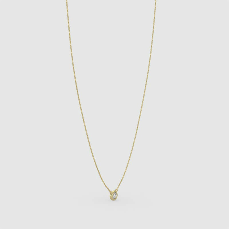 Classic 0.20 CTW Diamond Station Necklace With 1 Stone