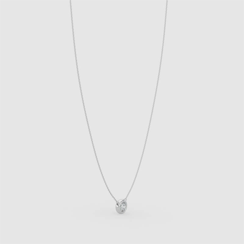 Classic 0.50 CTW Diamond Station Necklace With 1 Stone