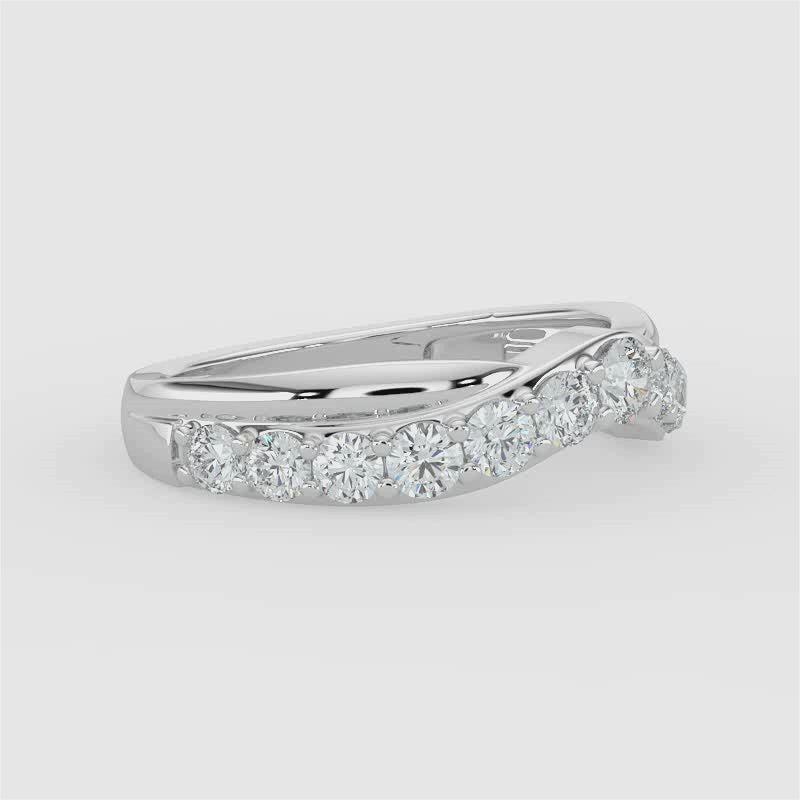 1.00 CTW Contour Shadow Diamond Band