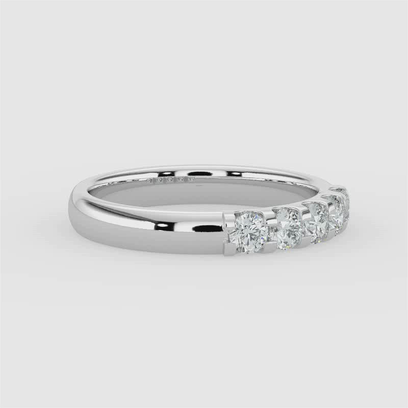 0.50 CTW Five Stone Diamond Band In U-Prong Setting