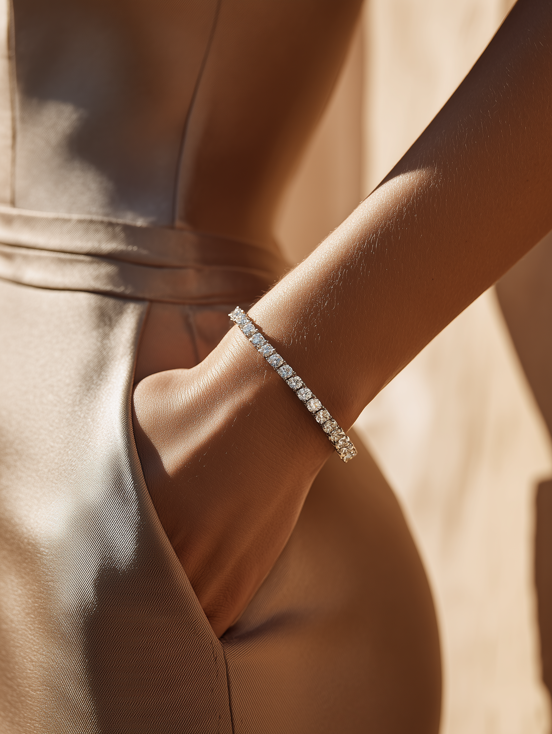 10 CTW Classic Diamond Tennis (DE, VVS2) – 14K Yellow Gold